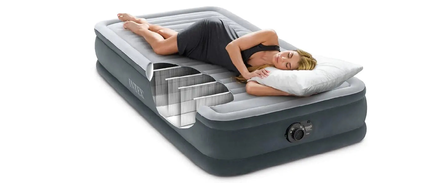 Ljustra 22in Queen Comfort Plush High-Rise Inflatable Air Mattress