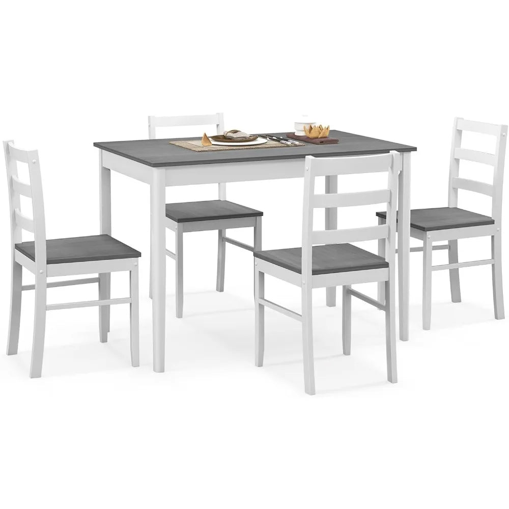 Dining Table Set for 4 Compact Space-Saving Dining Room Kitchen Furniture