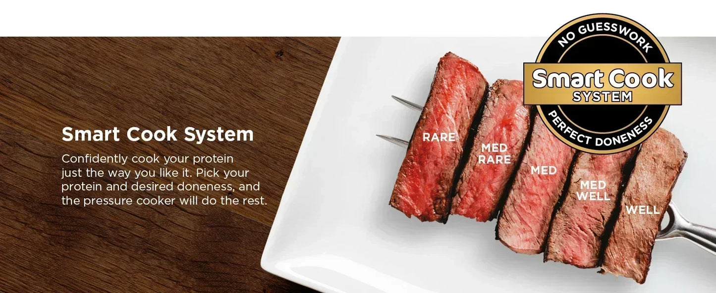 Ninja Foodi 14-in-1 XL 8 Quart Pressure Cooker Steam Fryer SmartLid Thermometer