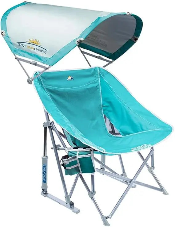 Ljustra Outdoor Rocking Chair with Sunshade Canopy for Relaxation