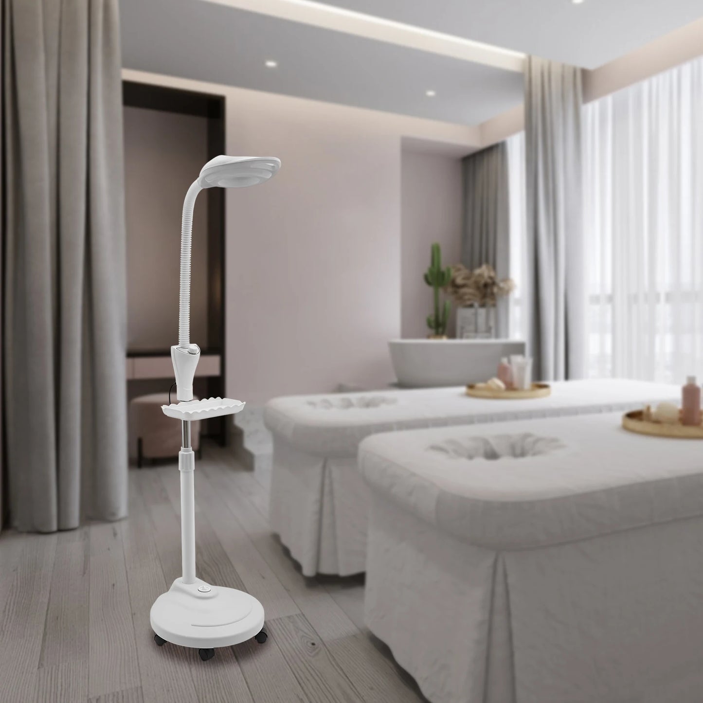 16X Magnifying Lamp Adjustable Brightness Height Storage Tray Salon Tool