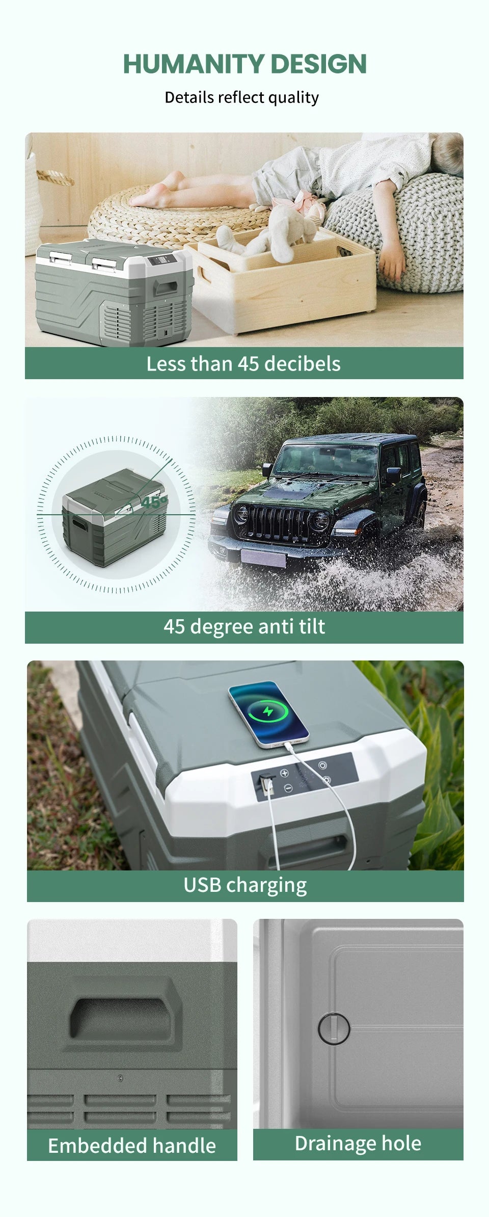 Ljustra Portable Car Refrigerator 12V Mini Freezer Camping Cooler 20L 30L 40L