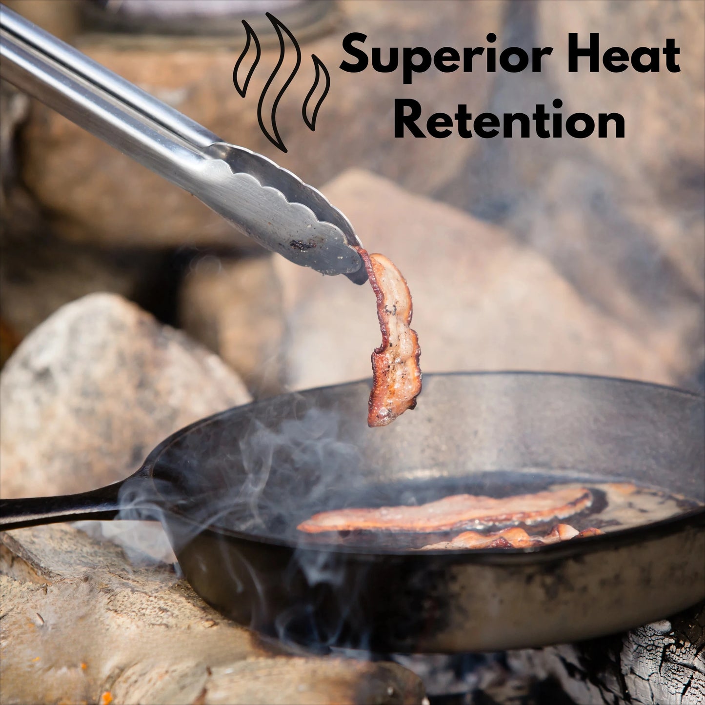 Ljustra 12 Inch Cast Iron Skillet Oven Safe Pre-Seasoned Cookware