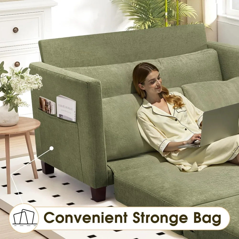 51 Inch Convertible Sofa Bed Loveseat Sleeper Sofa for Small Spaces