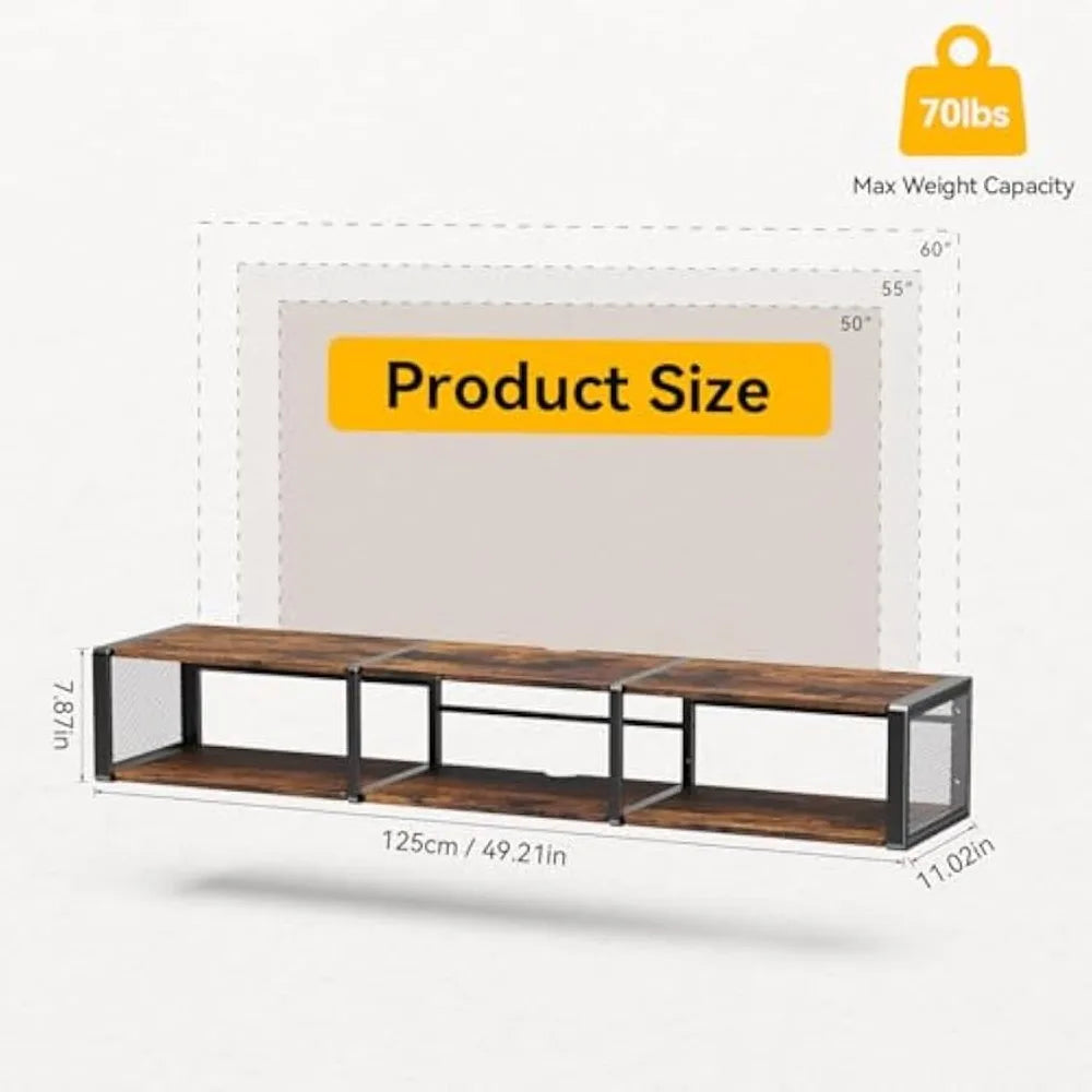 47-Inch GAOMON Wine Bar Cabinet LED Lighting Liquor Storage Adjustable Racks