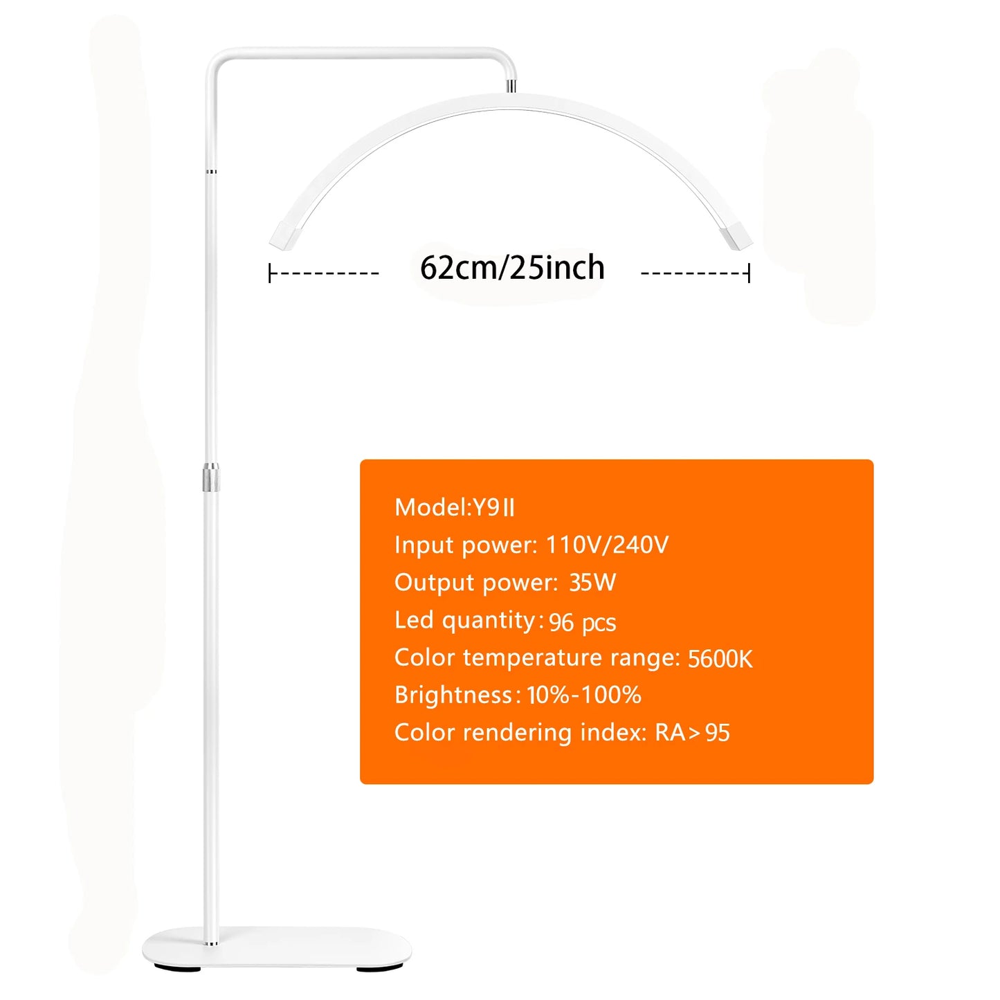 Fosoto Half-moon LED Video Light for Beauty Salon Tattoo Eyelash Work