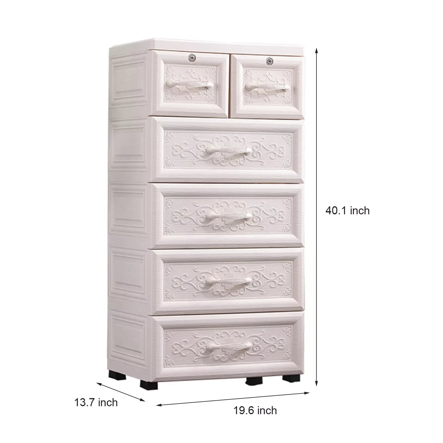 Modern 5 Layer Storage Cabinet 6 Drawer Organizer for Home Office