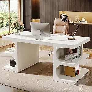 62 Inch Executive Office Desk Large Computer Writing Table Modern Workstation