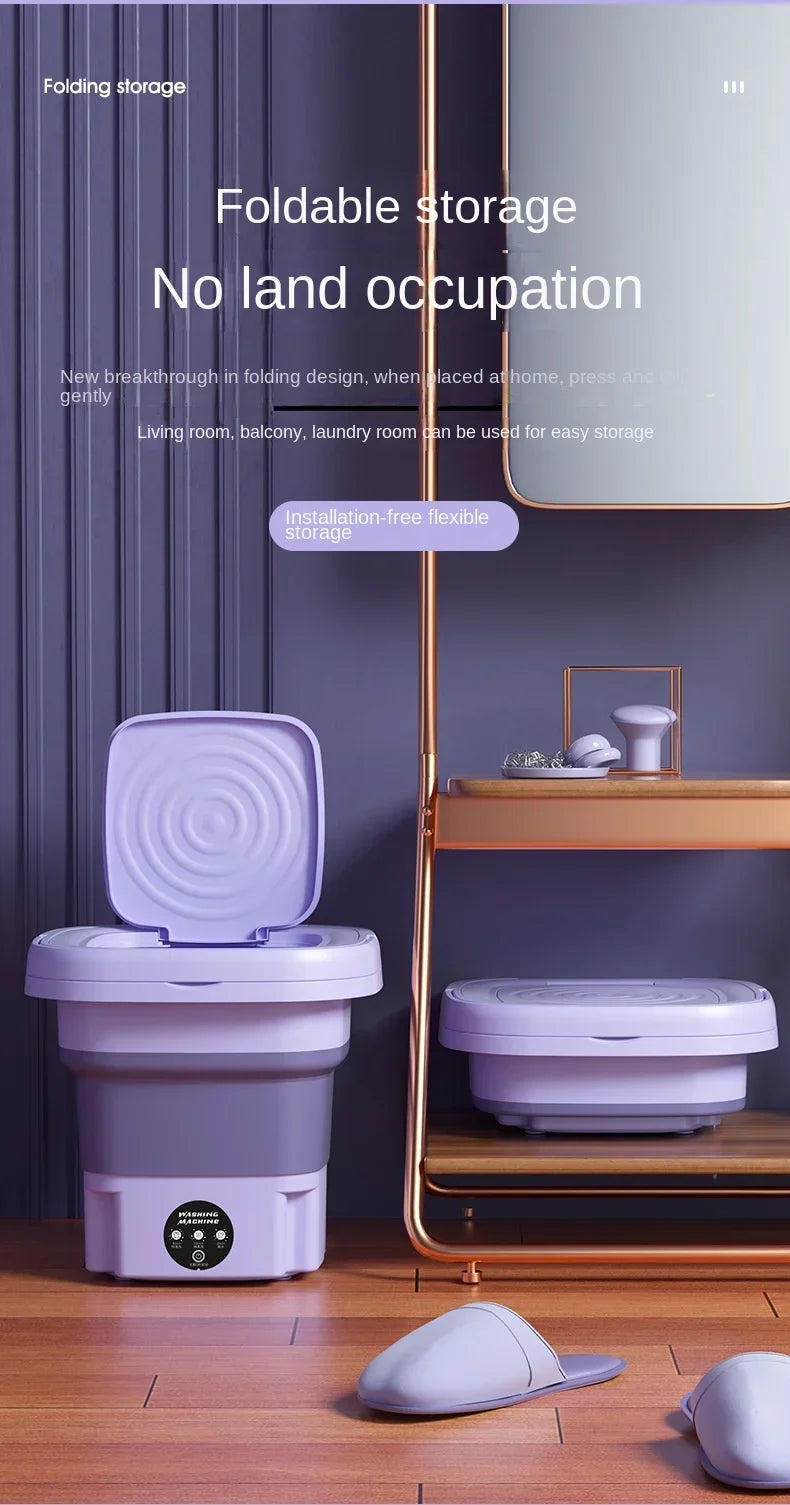 Portable Mini Washing Machine Bucket for Clothes Travel Washer