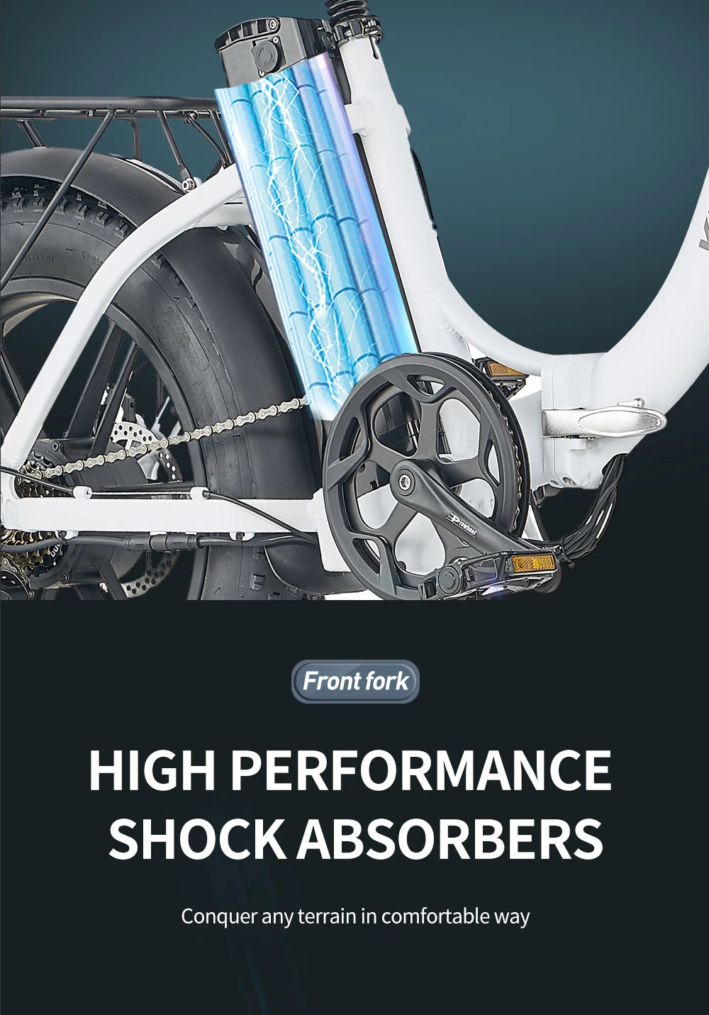 Ljustra Kickwey L20 Foldable Electric Bicycle 1000W 20 Inch Fat Tire E-Bike