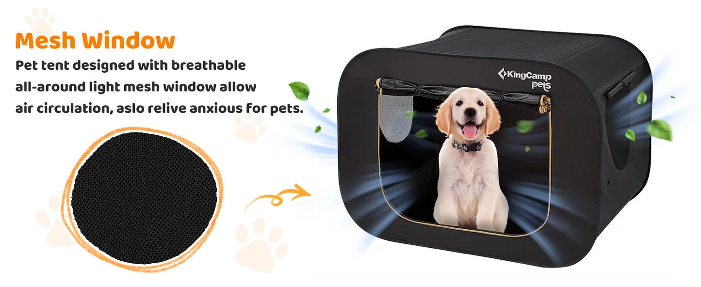 KingCamp Large Dog Tent Portable Pet Play Tent Indoor Outdoor Use