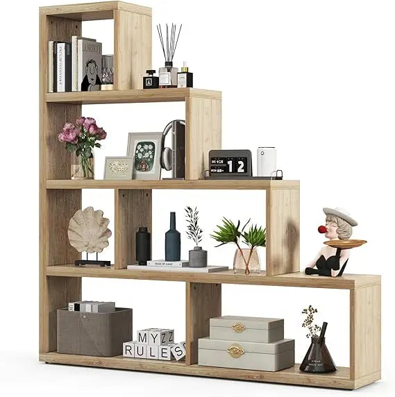 L Shaped 4 Tier Bookshelf Corner Display Rack 10 Shelves Modern Home Storage