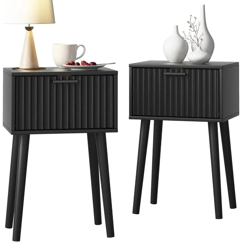 Nightstands Set of 2 Small Side Tables End Tables for Bedroom Storage