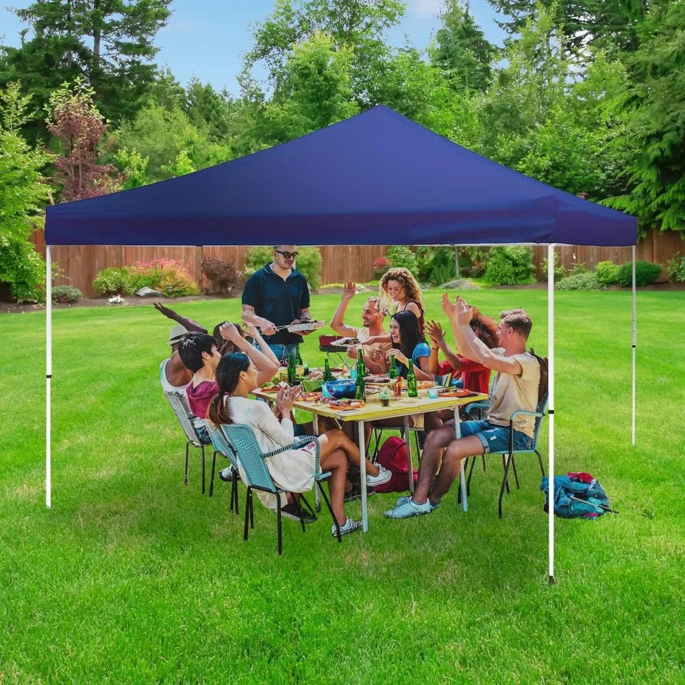 Ljustra 12x12 Foot Polyester Pop Up Canopy Tent Adjustable Height Outdoor
