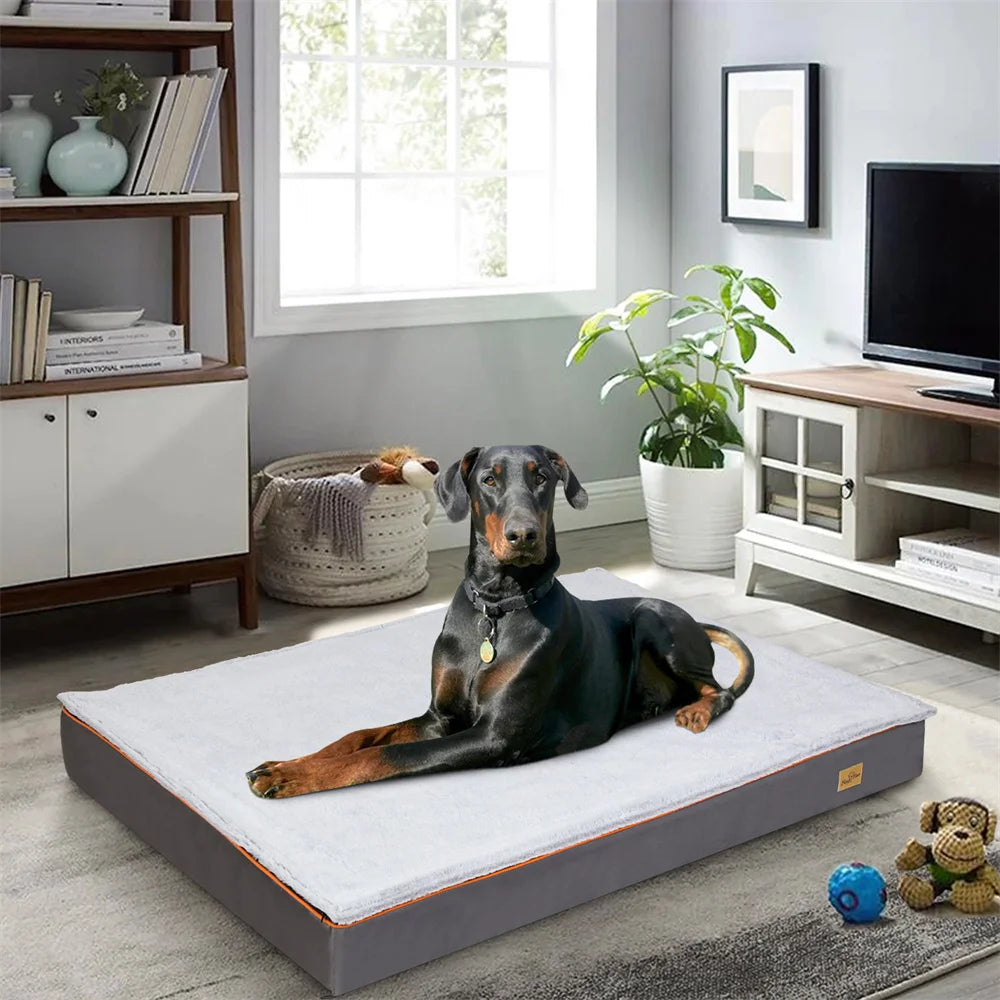 Premium Orthopedic Memory Foam Dog Bed Waterproof Washable Jumbo Mattress