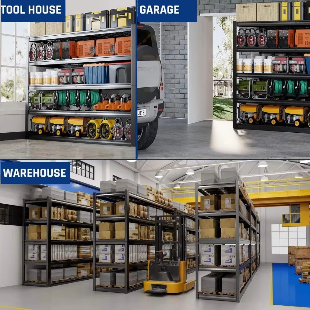 Heavy-Duty 67 Inch 5-Tier Garage Shelving Unit 3500 LBS Capacity