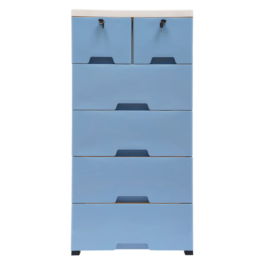 Blue Closet 6 Drawer Dresser Storage Tower Organizer Unit Home Office
