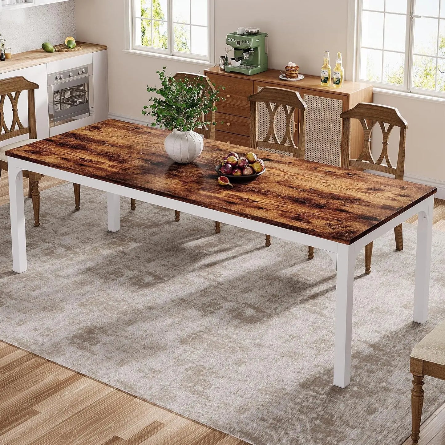 Large Rectangle Dining Table for Kitchen and Dining Room Seating