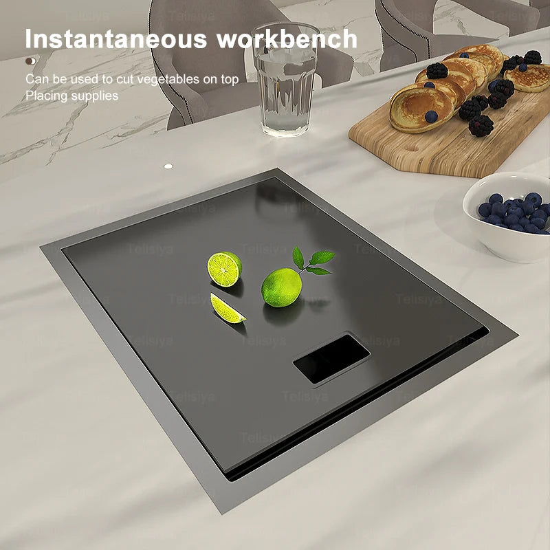 Hidden Stainless Steel Bar Sink Undermount Mini RV Washbasin Multifunctional