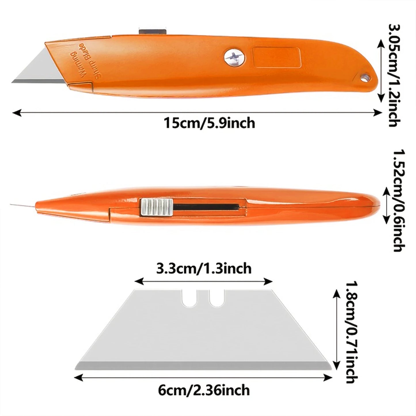 DIY Utility Knife 16 Pack Heavy Duty Box Cutter Retractable Blade