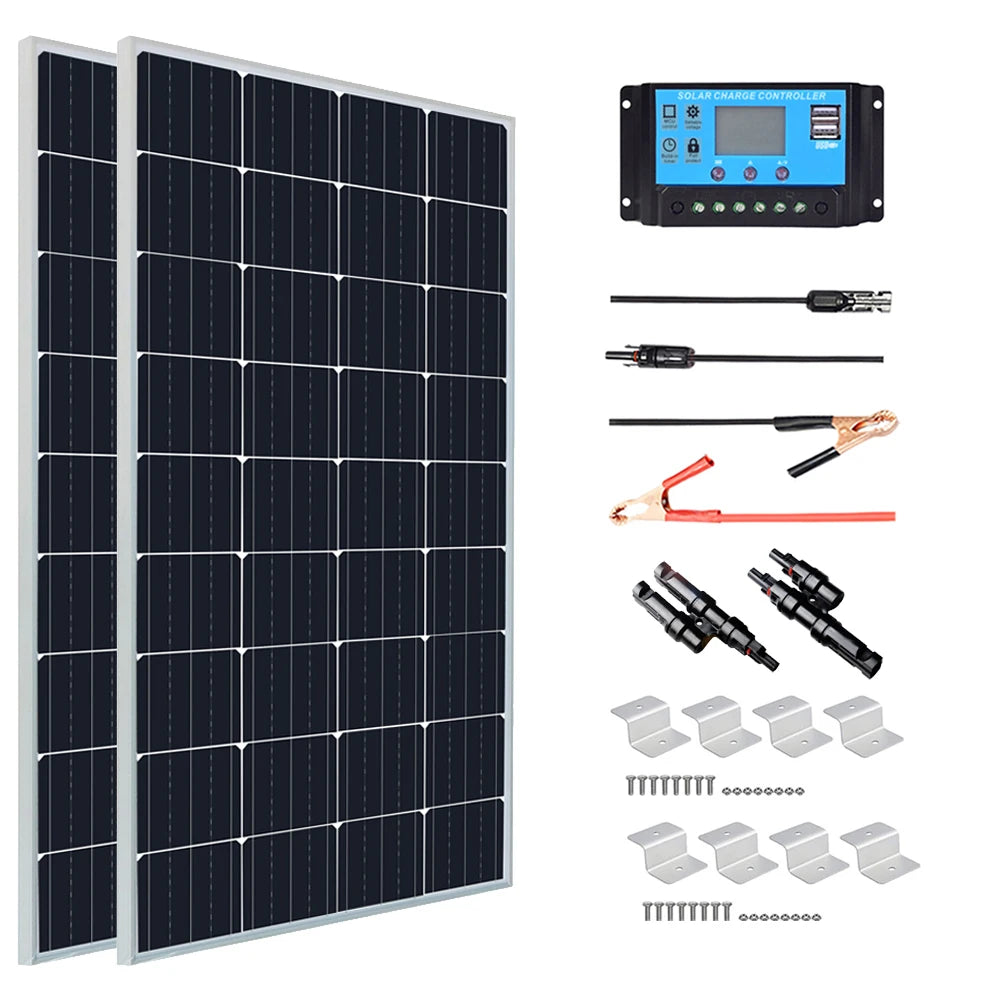 Ljustra Glass Rigid Solar Panel 18V 200W 400W Monocrystalline Waterproof