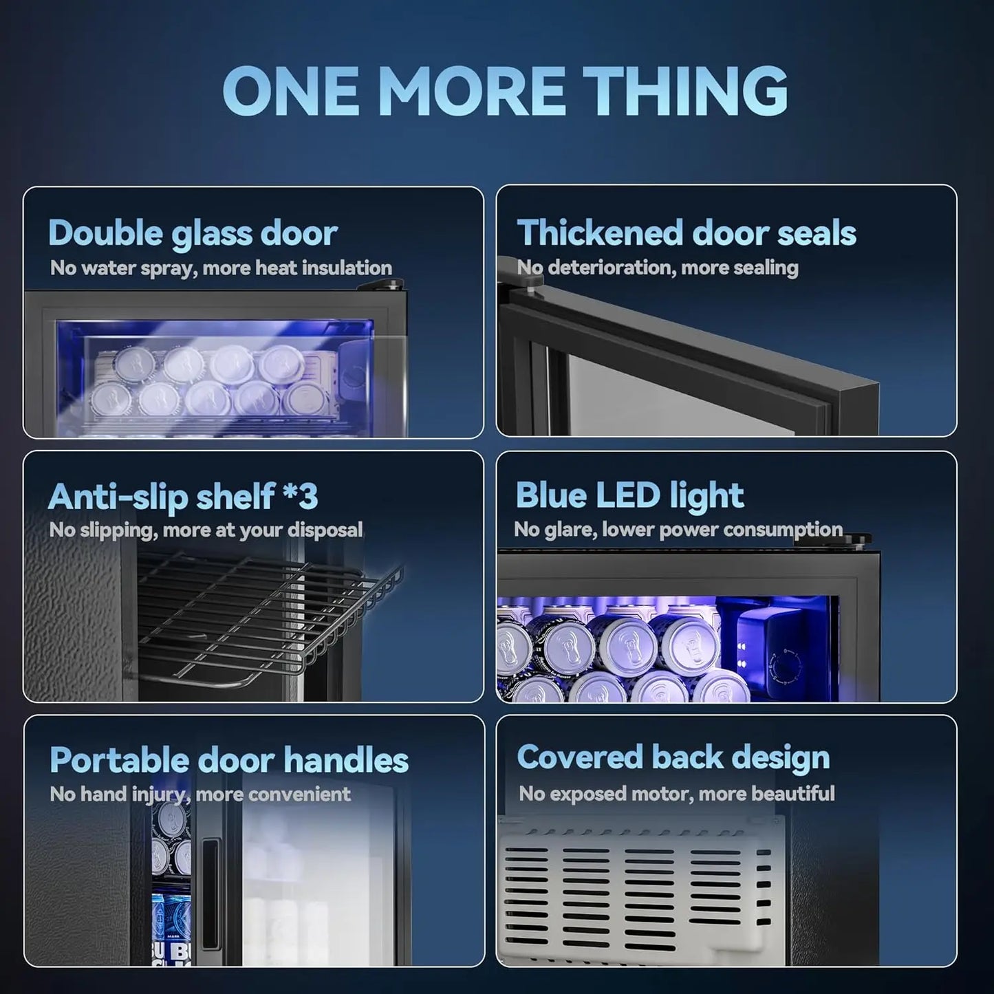 Beverage Refrigerator 128 Can Mini Fridge Cooler for Home Office Bar