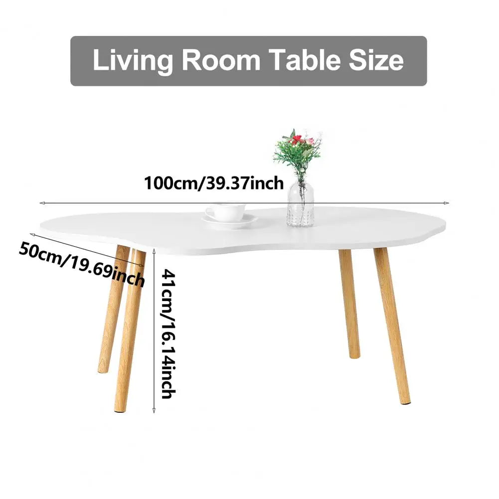 Mid Century Modern Cloud Shape Coffee Table Easy Assembly Living Room