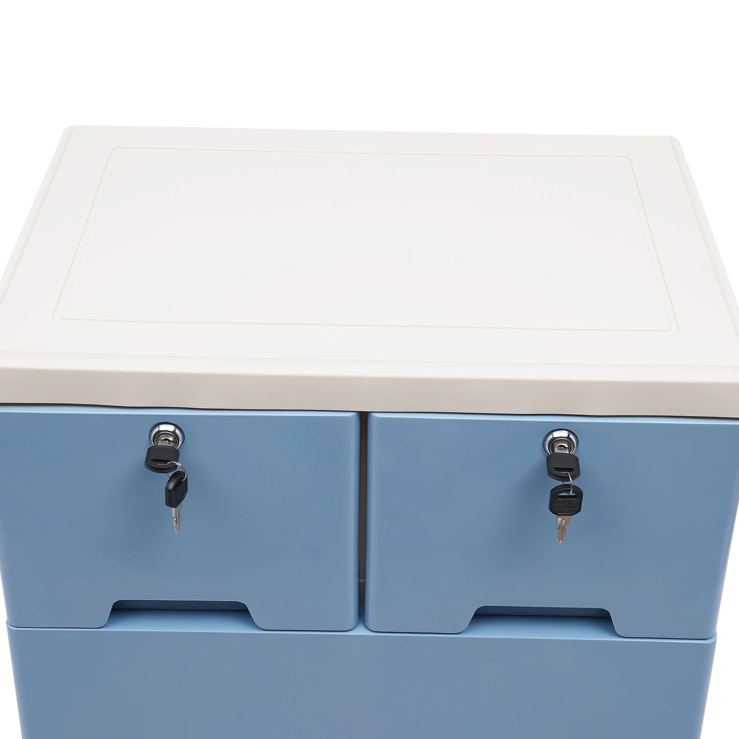 Ljustra 6 Drawer Plastic Cabinet with Wheels and Lock for Organizing