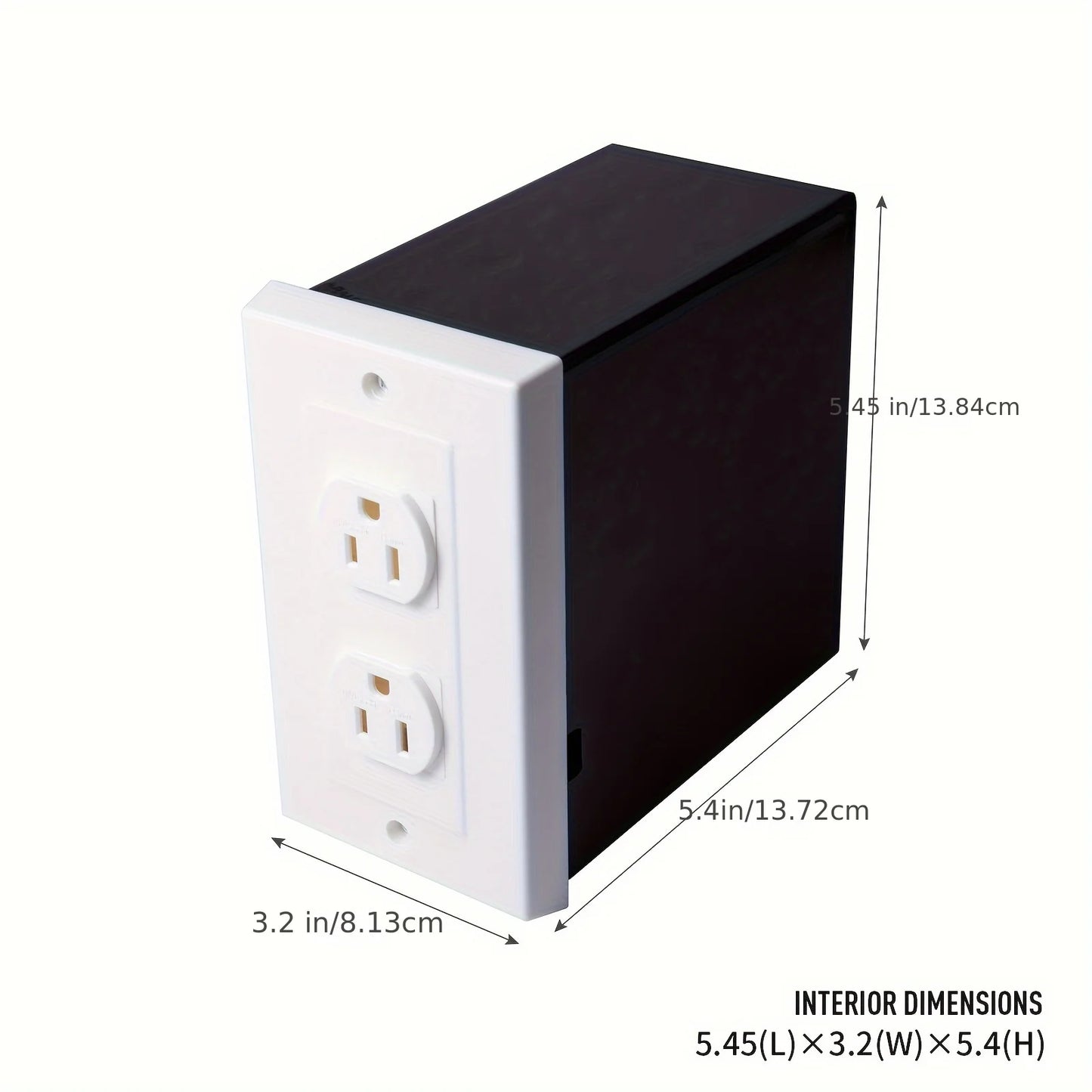 Imitation Double US Plug Wall Safe Hidden Stash Box Security Lock