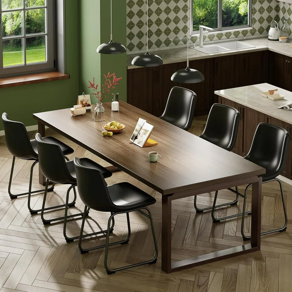 Modern Upholstered Dining Chairs Set of 4 with Metal Legs 18 Inch