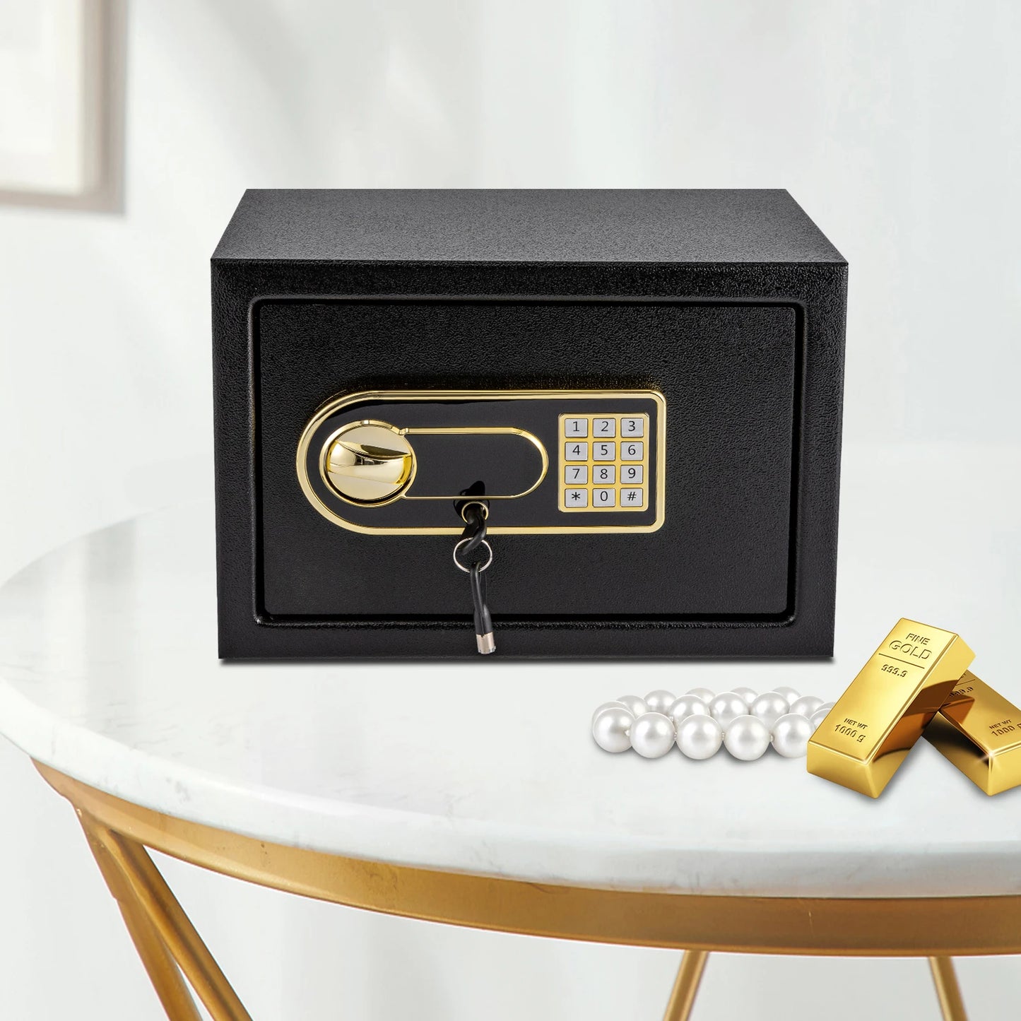 Modern Minimalist Digital Safe Box Password Lock Home Office Security