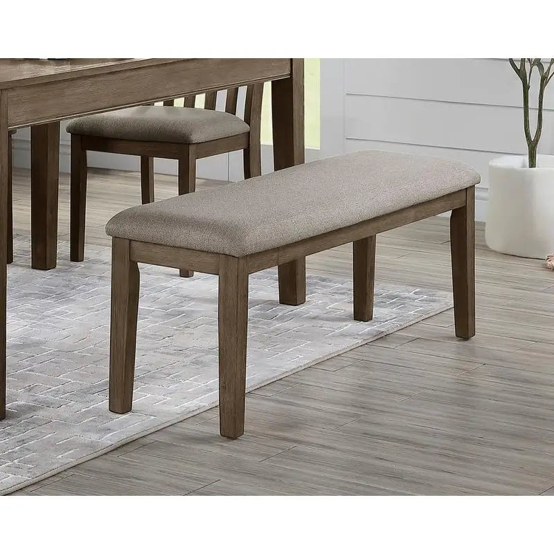 Country Casual 6-Piece Dining Set with Table Drawers Bench Chairs