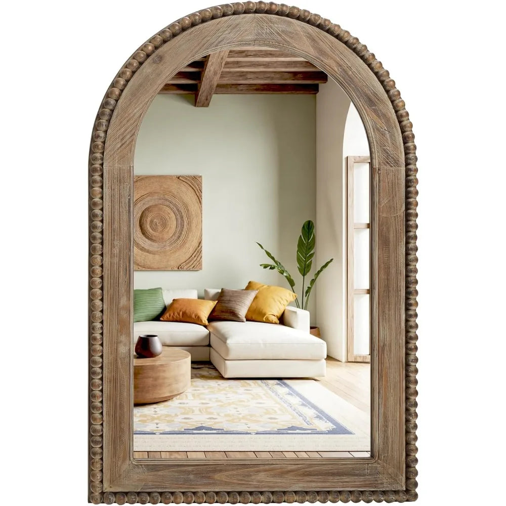 Ljustra Arch Wall Mirror 26x40 Wood Framed Farmhouse Decorative Mirror
