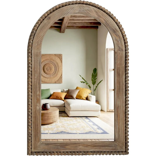 Ljustra Arch Wall Mirror 26x40 Wood Framed Farmhouse Decorative Mirror