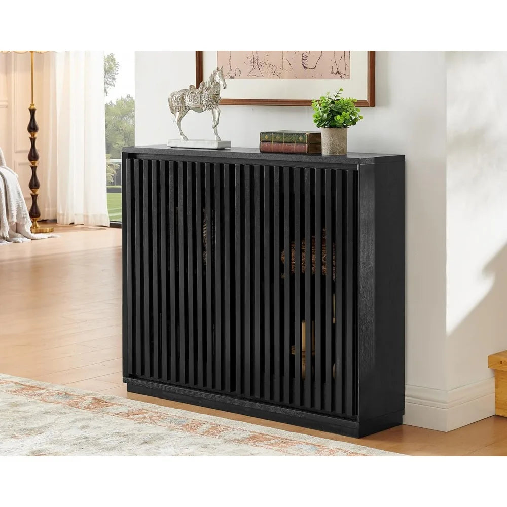 Mid Century Modern Sideboard Buffet Cabinet Narrow Credenza Storage