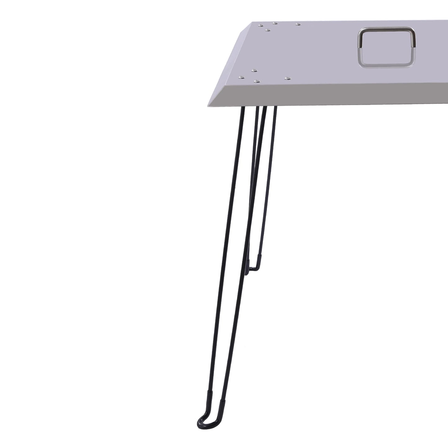 Stainless Steel Fire Pit Heat Deflector Square Lid with Foldable Legs