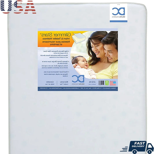 Ljustra Dual Sided Crib Toddler Mattress GREENGUARD Waterproof Firm