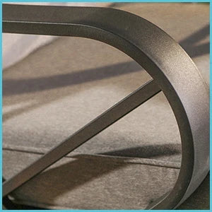 3 Piece Bistro Set Patio Rocking Chairs Glass-Top Table Outdoor Furniture