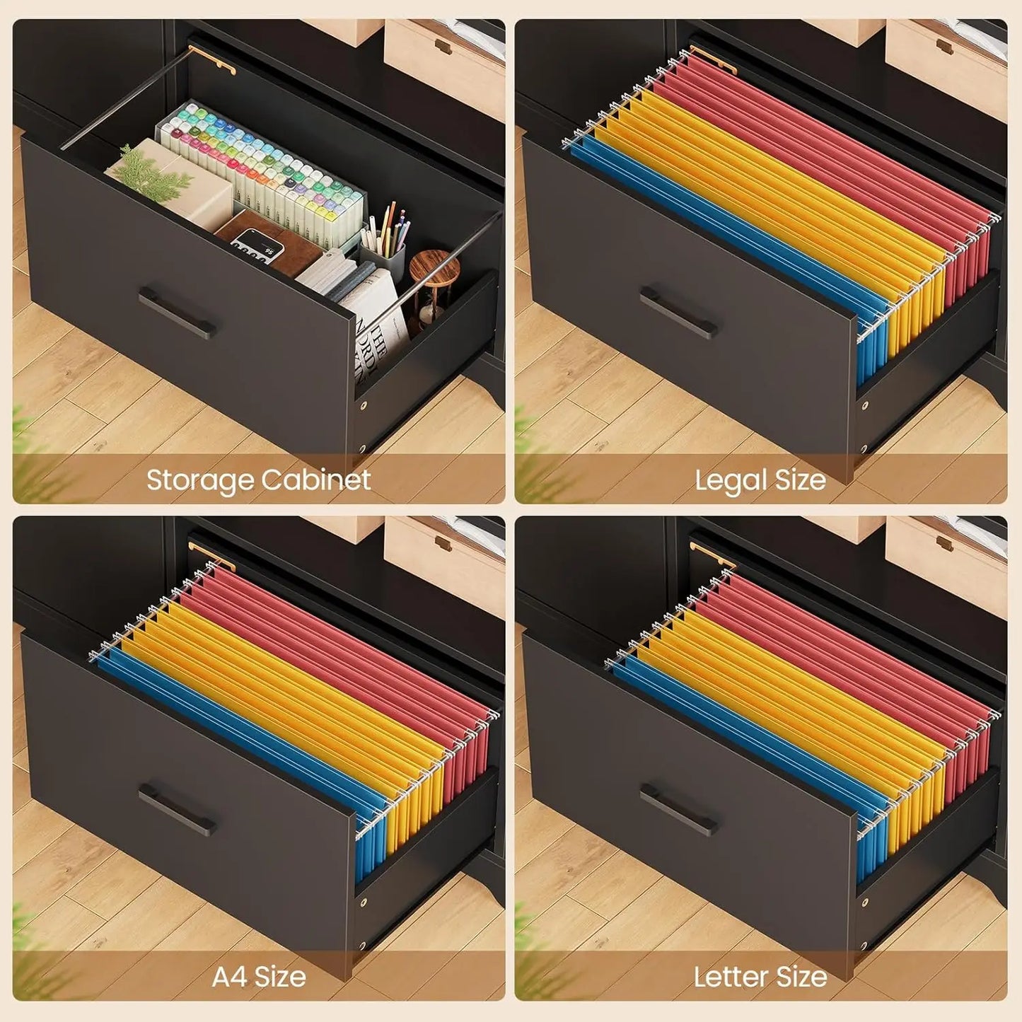 L Shaped Standing Desk Adjustable Height Corner Office Gaming Desk with Drawers