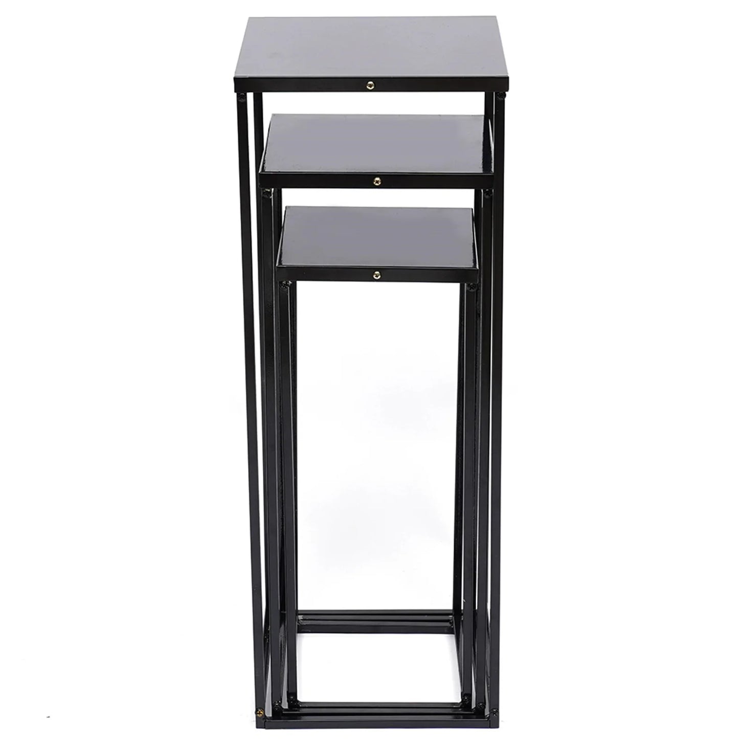 Set of 3 Metal Square Flower Stands Plant Holders for Home Wedding Decor