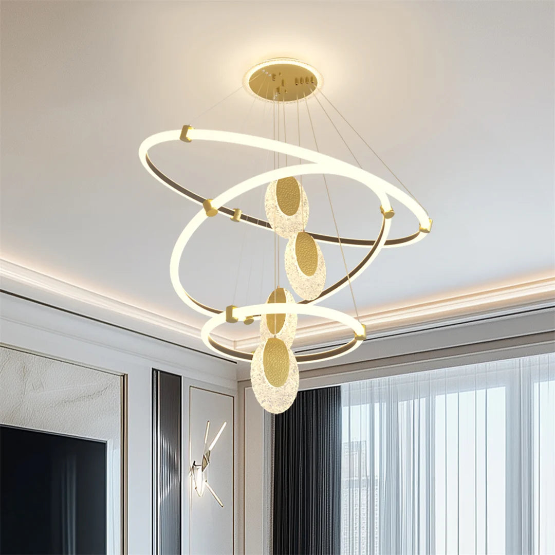 Ljustra Modern LED Ceiling Chandelier Water-Drop Pendant Lamp Fixture
