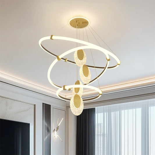 Ljustra Modern LED Ceiling Chandelier Water-Drop Pendant Lamp Fixture