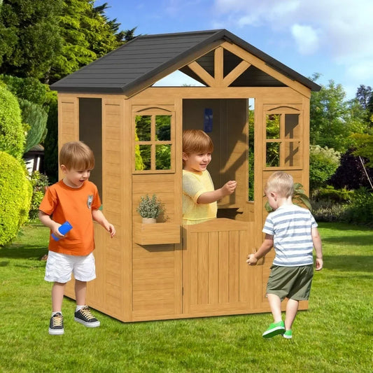 Ljustra All Spruce Outdoor Kids Playhouse Wooden Playhouse Ages 3-10