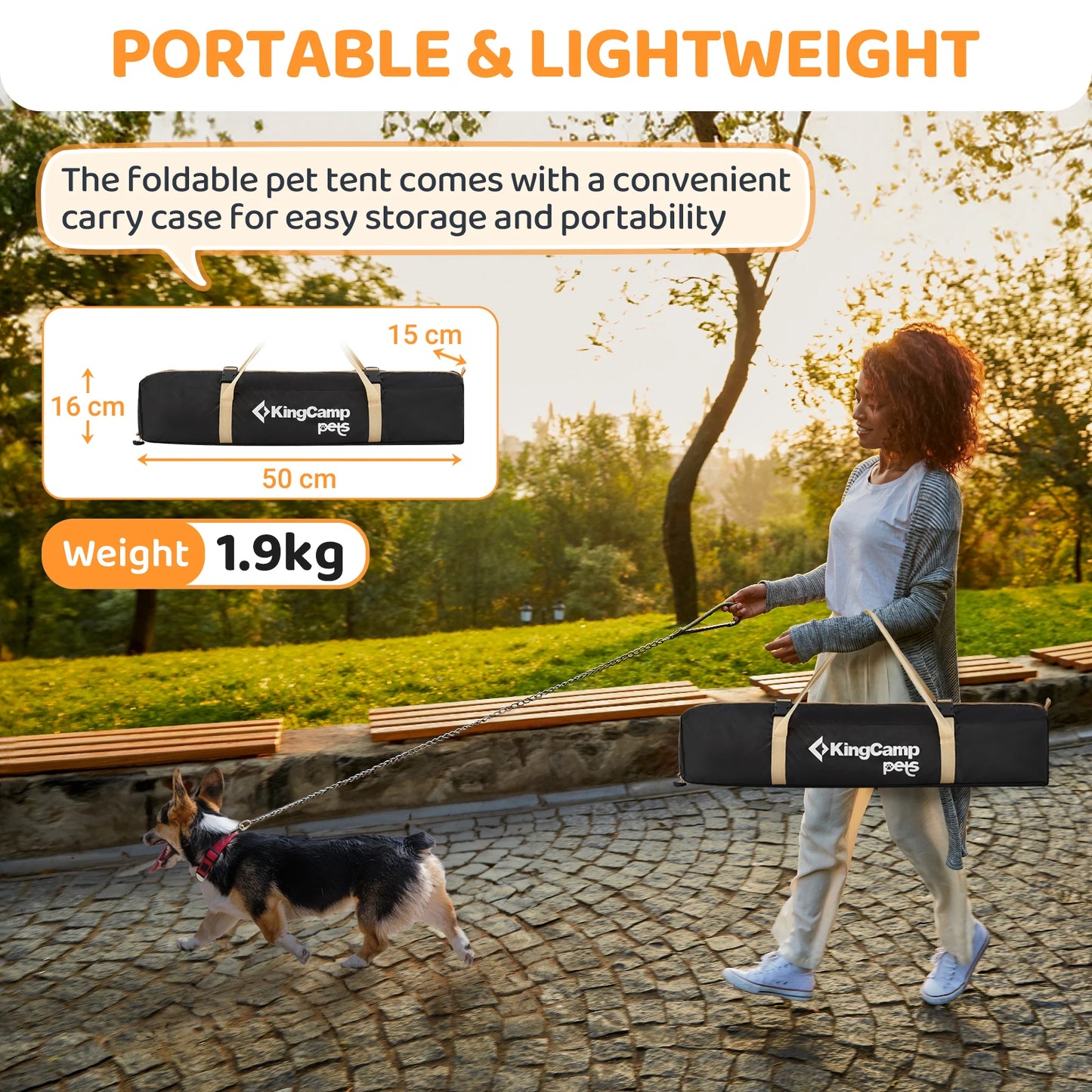 Ljustra Foldable Dog Tent Portable Playpen for Small Medium Puppies