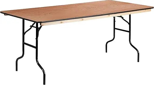 Fielder 6' Rectangular Folding Event Table Portable Dining Banquet