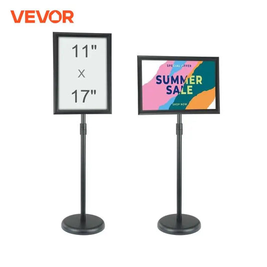 VEVOR Adjustable Pedestal Sign Holder Heavy-Duty Floor Stand Display
