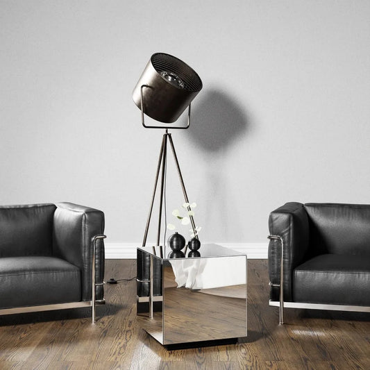 Premium Tempered Glass Side Table Fingerprint Resistant Modern End Table