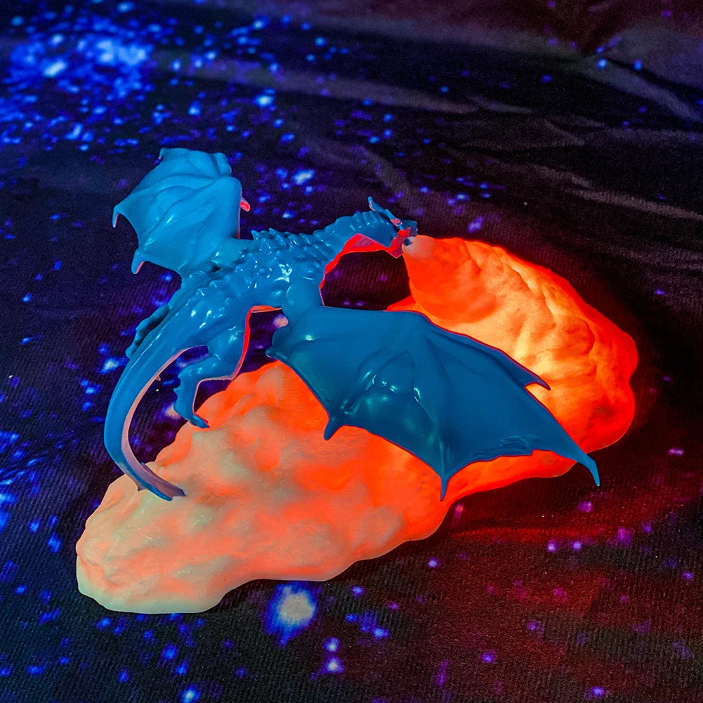 3D Printed LED Dragon Night Light Kids Bedroom Living Room Lamp