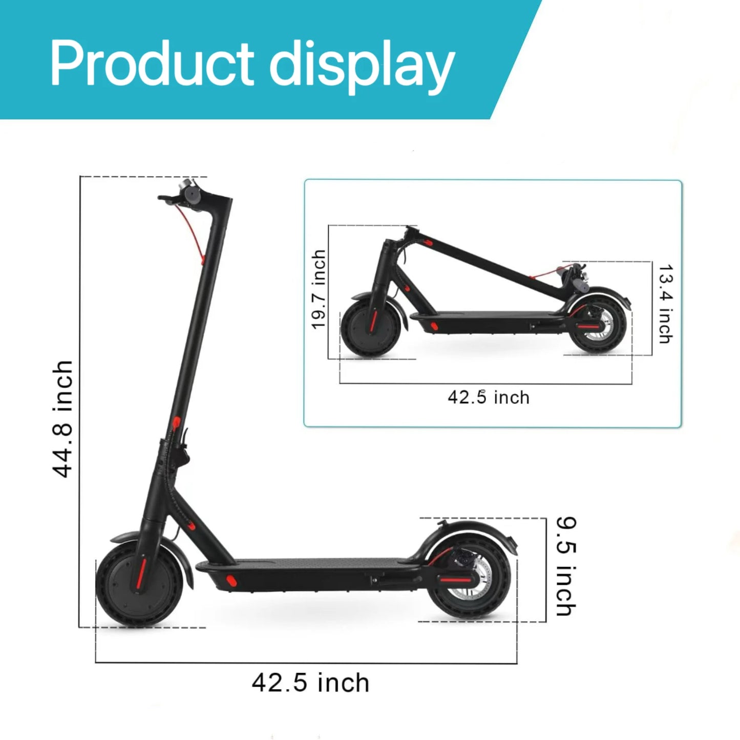 Foldable Waterproof Adult Electric E-Scooter 350W Smart 8.5Inch Tire