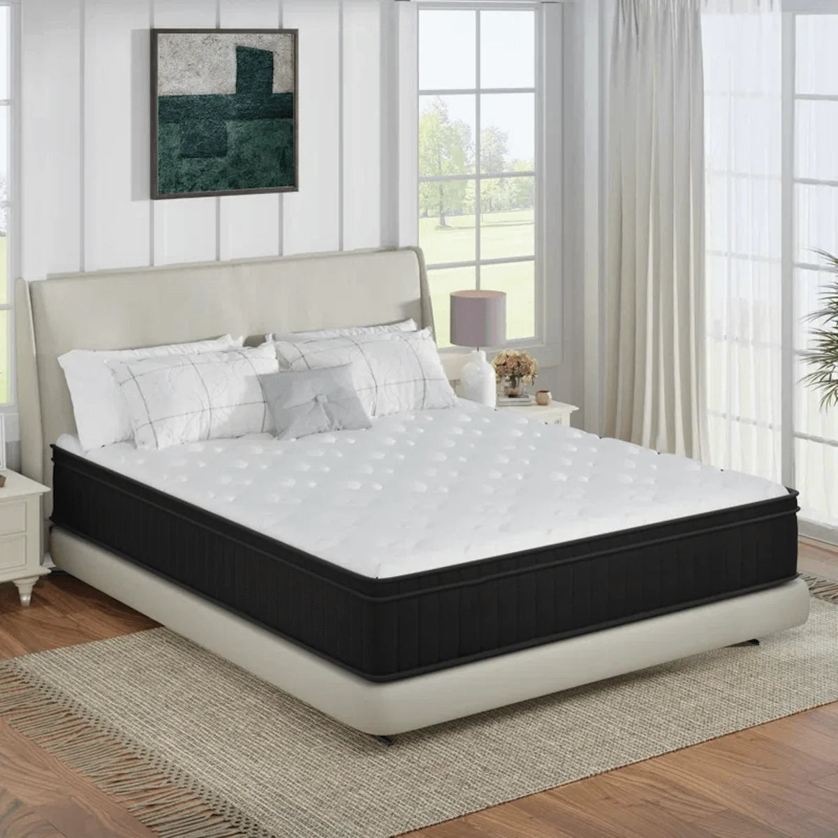 Ljustra Queen Size Medium Firm Hybrid Mattress Gel Memory Foam